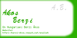 akos berzi business card