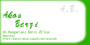 akos berzi business card